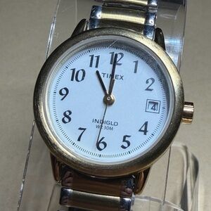 Timex Indiglo Two-Tone Gold and Silver Watch